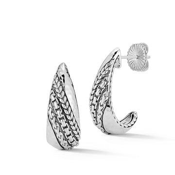 JAI Silver Master Artisan Textured Earrings